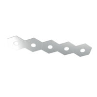 Plafoniera Industrial-Minimal Hexagon Metallo Grigio 5 Luci Led 12X5W