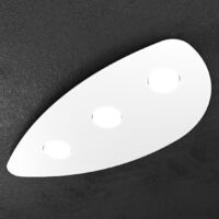 Plafoniera Moderna Shape Metallo Bianco 3 Luci Gx53