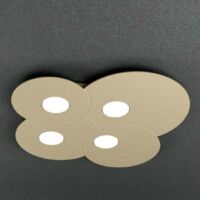 Plafoniera Moderna Cloud Metallo Sabbia 4 Luci Gx53