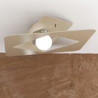 Plafoniera Industrial-Minimal Wacky Metallo Marrone 1 Luce E27