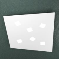 Plafoniera Moderna Note Metallo Bianco 6 Luci Gx53 73Cm