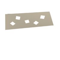 Plafoniera Moderna Note Metallo Sabbia 5 Luci Gx53 89Cm