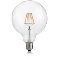10 Lampadine Led Globo D125 E27 8 Watt 3000 K Dimmerabile Trasparente