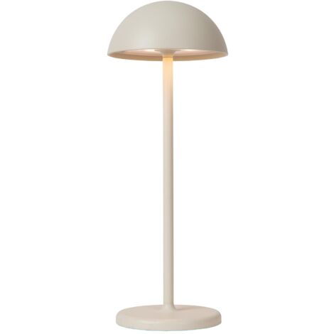Lucide JOY - wiederaufladbare Tischlampe Innen/Außen - Akku/Batterie - Ø 12 cm - LED Dim. - 1x1,5W 3000K - IP54 - Weiß