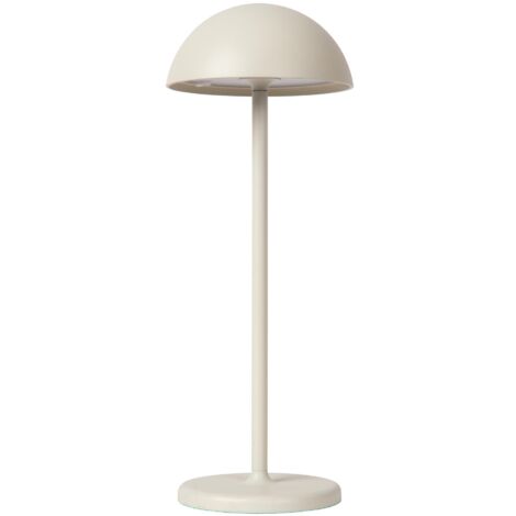 Lucide JOY - wiederaufladbare Tischlampe Innen/Außen - Akku/Batterie - Ø 12 cm - LED Dim. - 1x1,5W 3000K - IP54 - Weiß