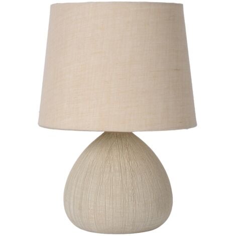 Lucide RAMZI - Tischlampe - Ø 18 cm - 1xE14 - Beige