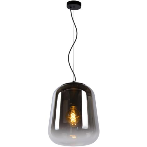 Lucide TEUN Pendelleuchte – Ø 13 Cm, Schwarz, Mit E27-Fassung, Höhenverstellbar