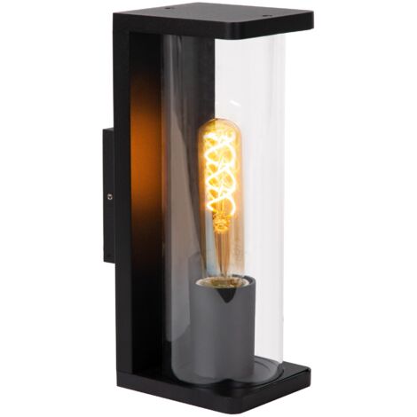 LUCIDE CADIX Wandleuchte – IP65 Schwarz, Für Innen/Außen, 1xE27, Aluminium