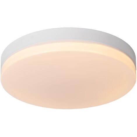 Lucide BISKIT - Deckenleuchte Badezimmer - Ø 40 cm - LED - 1x36W 2700K - IP44 - Bewegungssensor - Weiß