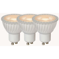 Lucide MR16 - Led Lampe - Ø 5 cm - LED Dim. - GU10 - 3x5W 3000K - Weiß - Set von 3