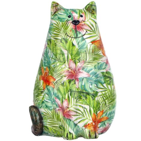 Signes Grimalt Katzenfigur Figuren  Grüne Tiere Katze 12x14x21cm 25440 (1/4)