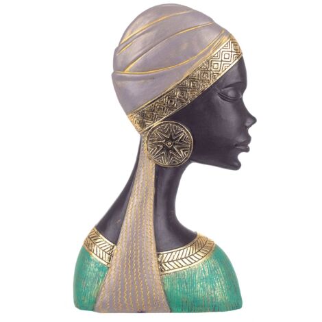 Signes Grimalt Afrikanische Figur und Elefantenfiguren Afrikanische und Elefanten Kopf schwarz 6x14x25cm 24018 (1/4)