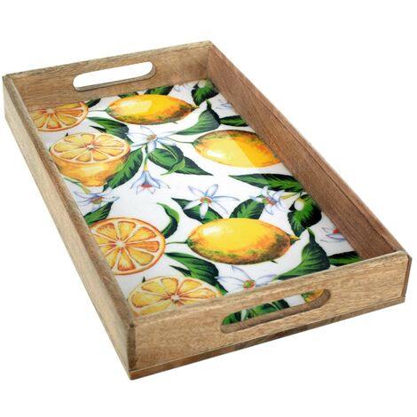 Signes Grimalt Küchenschale  Zitronenkästen rechteckiger Tablett und gelbe Tabletts 5x23x38cm 25178