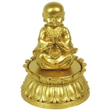 Signes Grimalt Buddha -Figurenfiguren Buddha mit Golden Box Golden Buddles 12x12x16cm 20108 (1/2)