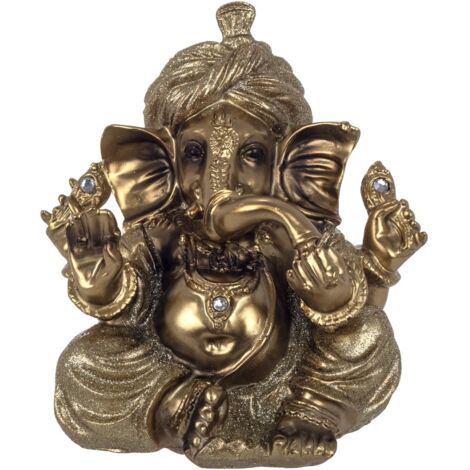 Signes Grimalt Buddha -Figurenfiguren  Ganesh Golden Golden Golden 13x14x15cm 22583