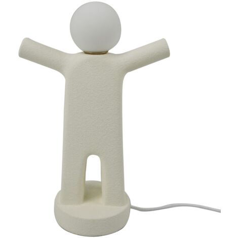 Böhmische Tischlampe mit menschlicher Figur, künstlerische Vintage-Porzellandekoration (1/5)