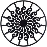 Signes Grimalt Metall -Ornamentwand auftragen Adorno Sol Applices Metal Black 1x80x80cm 23115