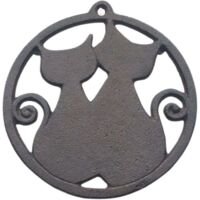 Signes Grimalt Salvamantel Cats Salvamanteles Redondo Black Salvamantel - 2x16x16cm