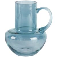 Signes Grimalt Kristallvase mit Vase -Griffen und Halter Blaue Vase - 17x14x12cm