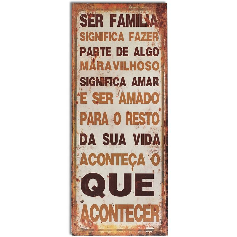 Signes Grimalt Portugais Ornements muraux Plaques métalliques  Plaque en métal brun rectangulaire - 50x20x1cm