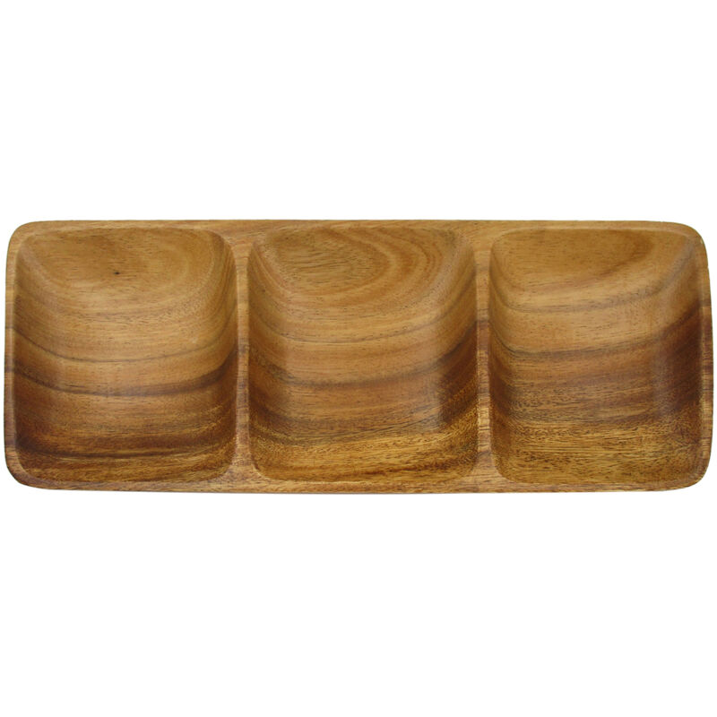 Plateau Décoratif En Bois De Manguier, Style Ethnique, Idéal