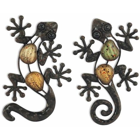Signes Grimalt Mur Adorno Garden Lézards Set 2 unités GARDIN BLACK 10X15X1CM 43017 (1/3)