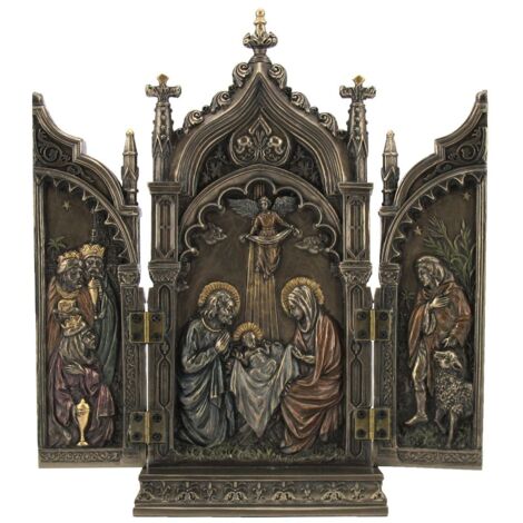 Signes Grimalt Figurines en bronze  Triptych Gold Bronze 5x11x11cm 22284