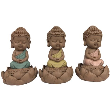 Signes Grimalt Figure de figurines de Bouddha Bouddha Linda set 3 unités Buddles multicolores 6x6x9cm 23704 (1/4)