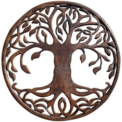 Style 6-14cm)Signe Mural en Bois en Forme de Fleur de Vie pour Déco de