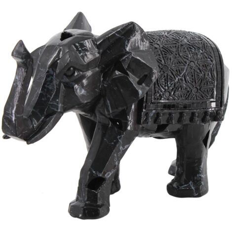 Signes Grimalt Figure de figure d'éléphant Éléphant animal noir 12x29x19cm 25284 (1/5)