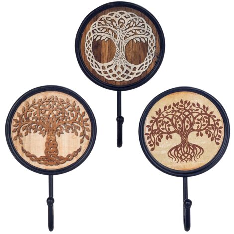 Signes Grimalt Mur Percero Orano Percha Tree Life 3U Brown Percheros 6x11x17cm 30103 (1/2)