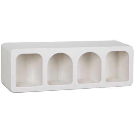 Étagère murale blanche 20x60x15cm – Bois de haute qualité – Style bohème pour espaces intérieurs – Installation facile – Signes Grimalt (1/4)
