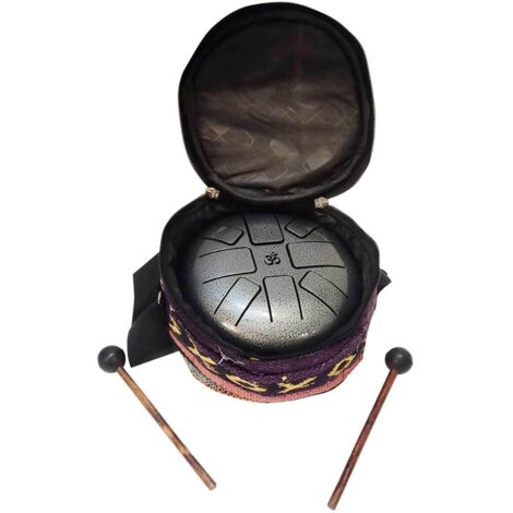 Signes Grimalt Metal Drum complète Natura Black Music Instrument - 8x17x17cm (1/4)