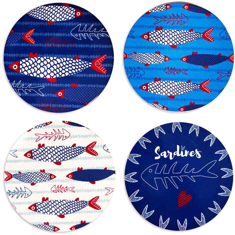 Signes Grimalt Numbamantel Cuisine Salvamantel Fish 4U Blue Salvamanteles 20x20x1cm 29308 (1/2)