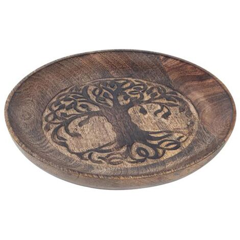 Signes Grimalt Plat de décoration  Plateaux d'arbre de vie plateaux bruns 22x22x3cm 22730 (1/4)