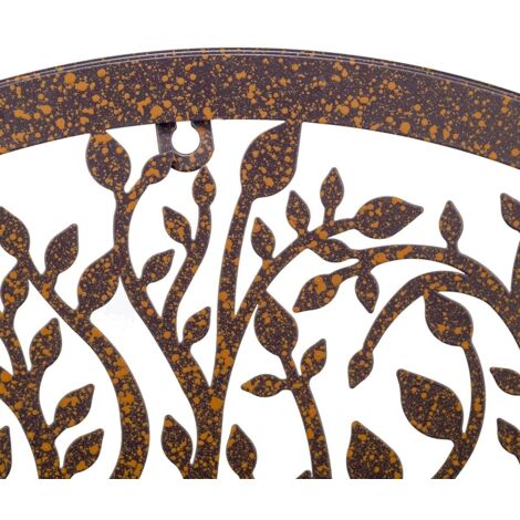 Signes Grimalt Appliquer un mur d'ornement en métal  Ornement d'arbre de vie Applications en métal noir 1x82x82cm 26234
