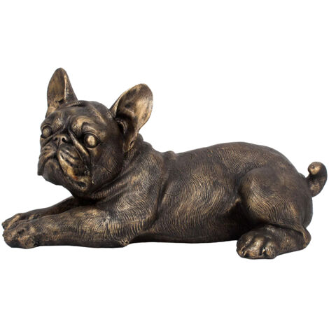 Signes Grimalt Dog Bulldog Animals Figurine de chien gris - 16x31x16cm