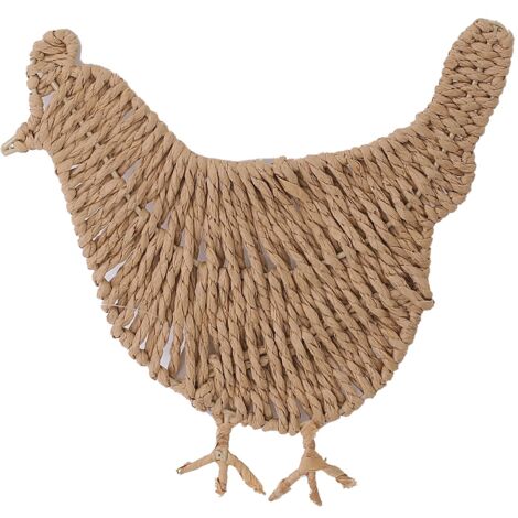 Signes Grimalt Ornement Mural Poule à Carreaux Marron 23x22x2cm