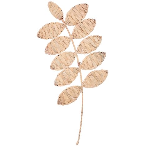 Signes Grimalt Ornement mural feuille à carreaux - Ornement mural de jardin marron 68x27x1cm