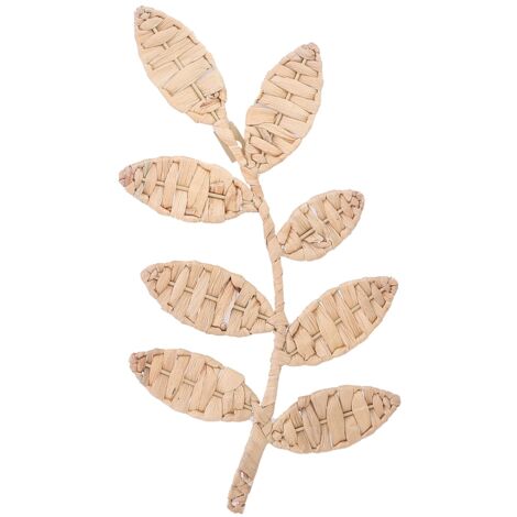 Signes Grimalt Ornement mural feuille à carreaux - Ornement mural de jardin marron 36x20x1cm