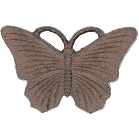 Signes Grimalt Boîte Papillon Grise 9x15x2cm - Boîte en Bois de Manguier Imprimé Citron (1/2)