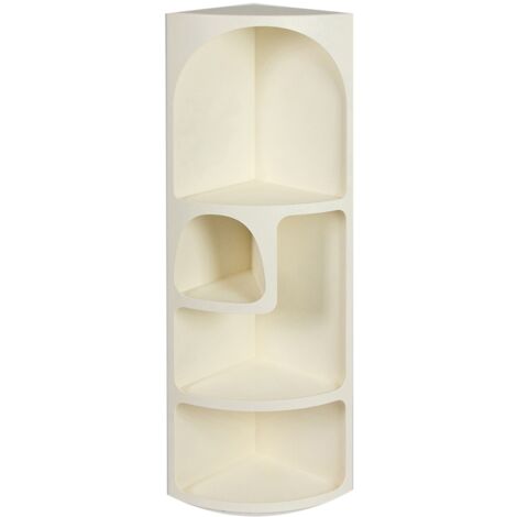 Etagère d'angle en bois 120x30x30cm – Design moderne avec porte – Rangement optimisé pour petits espaces – Écru – Signes Grimalt (1/5)