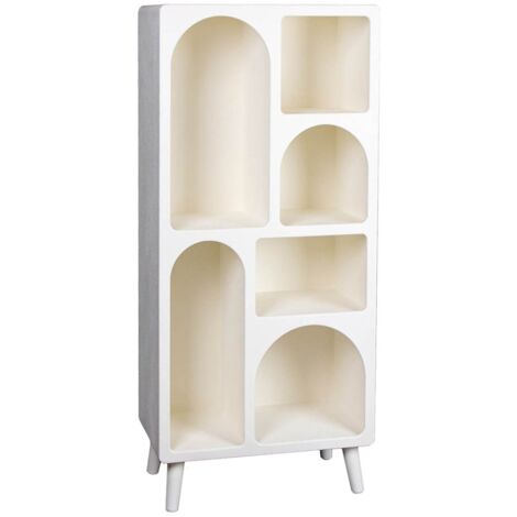 Étagère rectangulaire écrue 135x60x36cm – Bois de haute qualité – Design à une porte pour rangement discret – Pour intérieur moderne – Signes Grimalt (1/4)