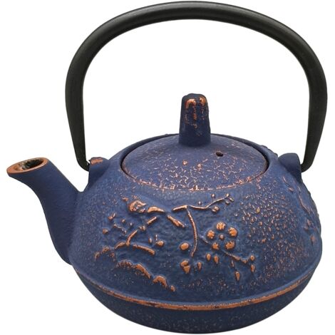 Théière en Fonte 0,3l pour Cuisine - Design Bleu Vintage