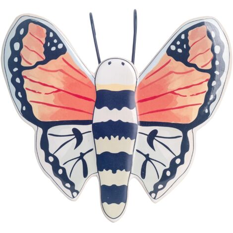 Papillons en céramique pour décoration murale - Ornement de jardin romantique (1/3)