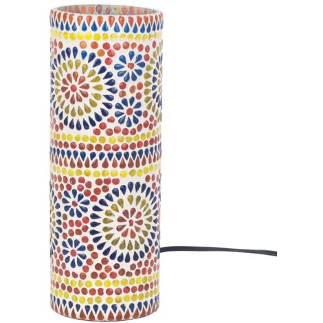 Lampe de table mosaïque orientale - Mixcolour - Hauteur 30cm - Diamètre