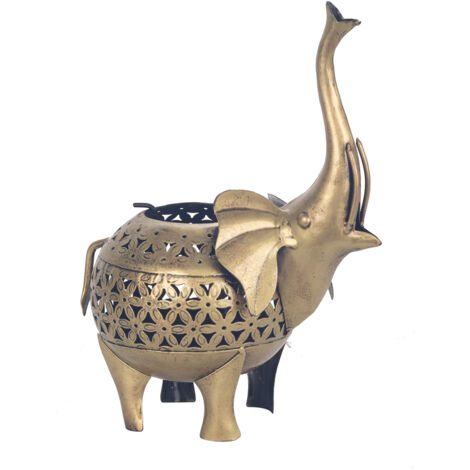 Bougeoir éléphant - argent - photophore zen Destockage Grossiste