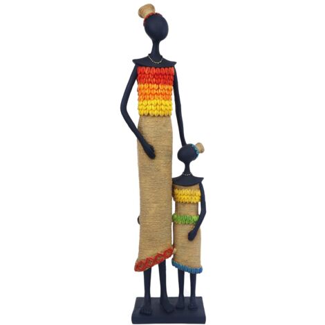 Figurine ethnique africaine en résine décorative, Collection pour la maison et le bureau