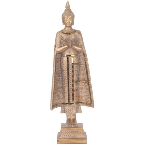 Figure de Bouddha doré - Décoration orientale pour la maison et le bureau