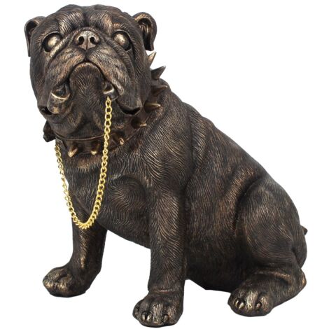 Figurine de chien bouledogue en résine pour décoration de la maison et cadeaux originaux (1/4)